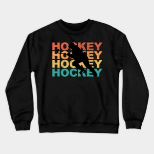 Retro Hockey Gift For Hockey Players Crewneck Sweatshirt